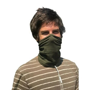 Charcoal Green Face Mask Gaiter